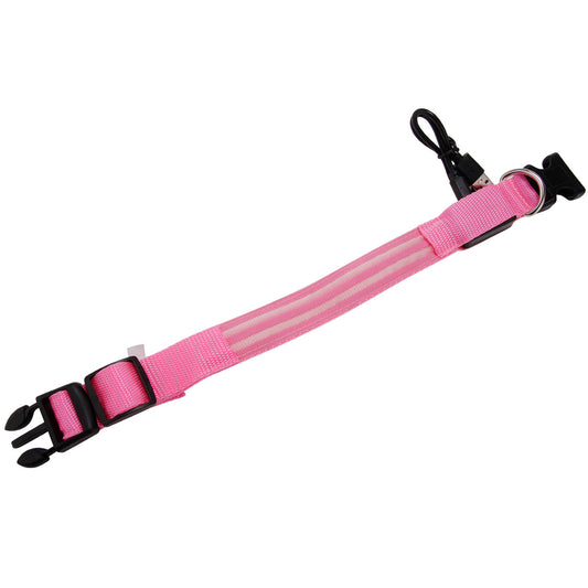 Rechargeable LED dog collar – high-visibility, USB charging, and waterproof for safe night walks